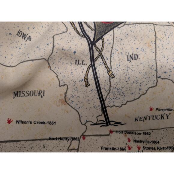 Vintage Civil War Sweatshirt Mens Art Unlimited 2XL Pullover Crewneck Sweatshirt - Picture 5 of 7